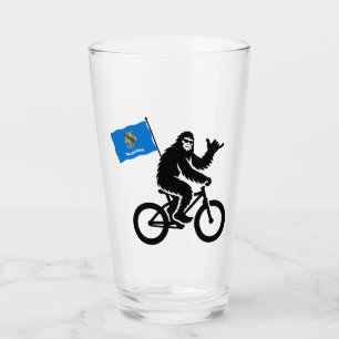 Copo De Pint Bigfoot Ciclismo Bandeira de Oklahoma