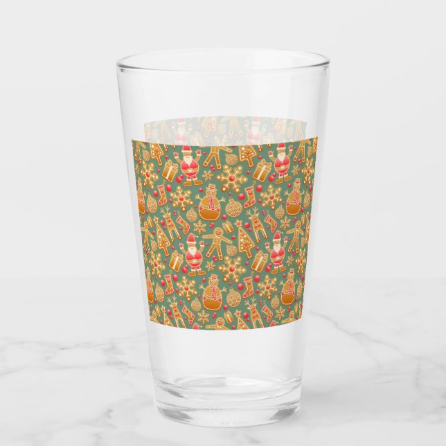 Copo De Pint Biscoito de gengibre/biscoitos/padrão de Natal  (Frente)