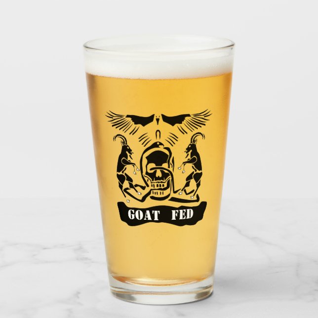 Copo De Pint Black Goat Corrupt Trinity Crest (Frente (Preenchido))