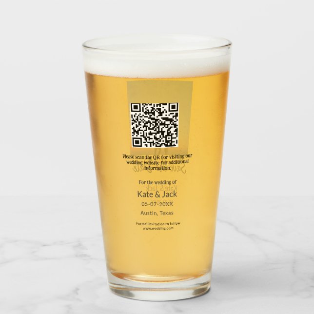 Copo De Pint BLACK WHITE salvar a data adicionar QR nome data l (Traseira (Preenchido))