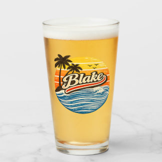 Copo De Pint Blake Retro Sunset Name Design