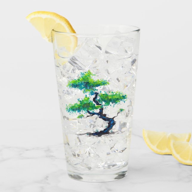 Copo De Pint Blue Bonsai Watercolor (Gelo frontal)