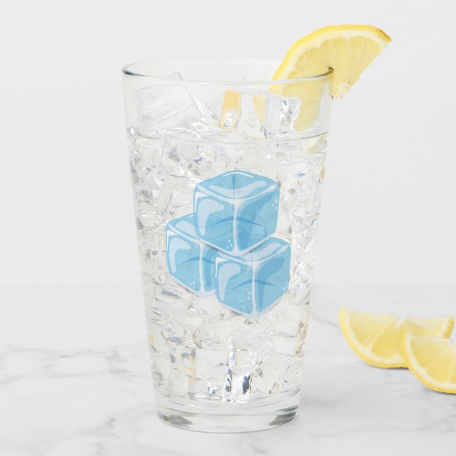 Copo De Pint Blue Ice Cubes Drinking (Gelo traseiro)