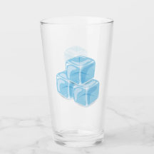 Blue Ice Cubes Drinking
