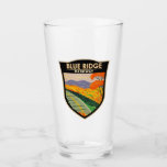 Copo De Pint Blue Ridge Parkway Vintage<br><div class="desc">Trabalho de arte de Blue Ridge Parkway para a famosa pista nacional e estrada All-American.</div>