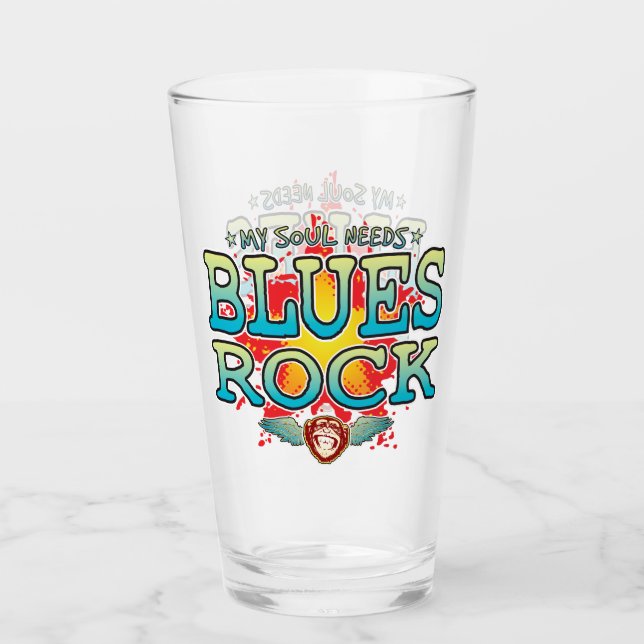 Copo De Pint Blues Rock Soul Glass Tumbler (Frente)