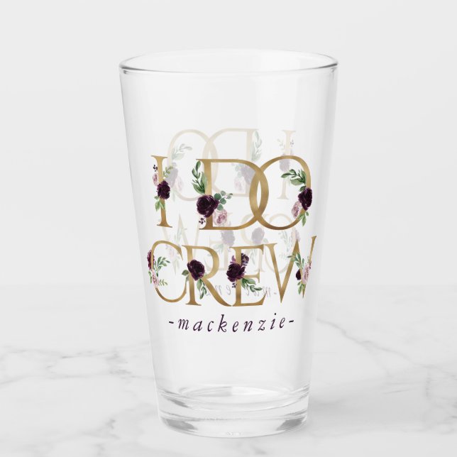 Copo De Pint Boho Bling | Bachelorette Bridal Party I Do Creme (Frente)