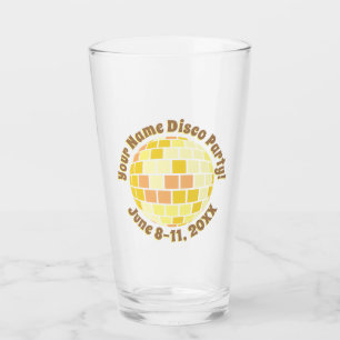 Copo De Pint Bola de Discoteca Retro Gold PERSONALIZADA