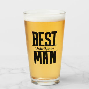 Copo De Pint Bold Letters Best Man Add Name