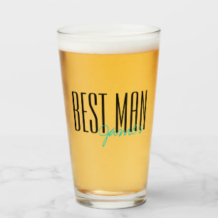 Copo De Pint Bold Letters "Melhor Homem" Festa de casamento Per