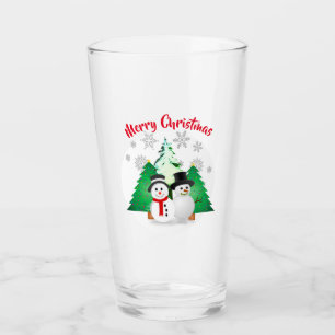 Copo De Pint Boneco de Neve com Árvores de Natal / Festa de Fim
