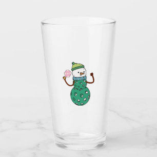 Copo De Pint Boneco de Neve de Pickleball Natal Divertido