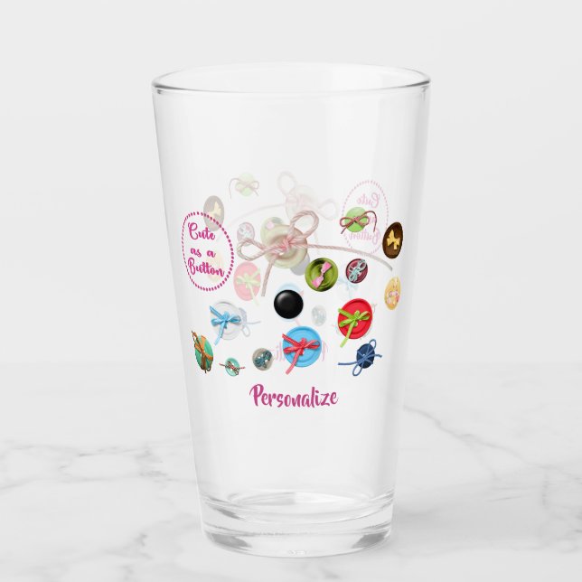 Copo De Pint Bonito como botão de cota de costura (Frente)