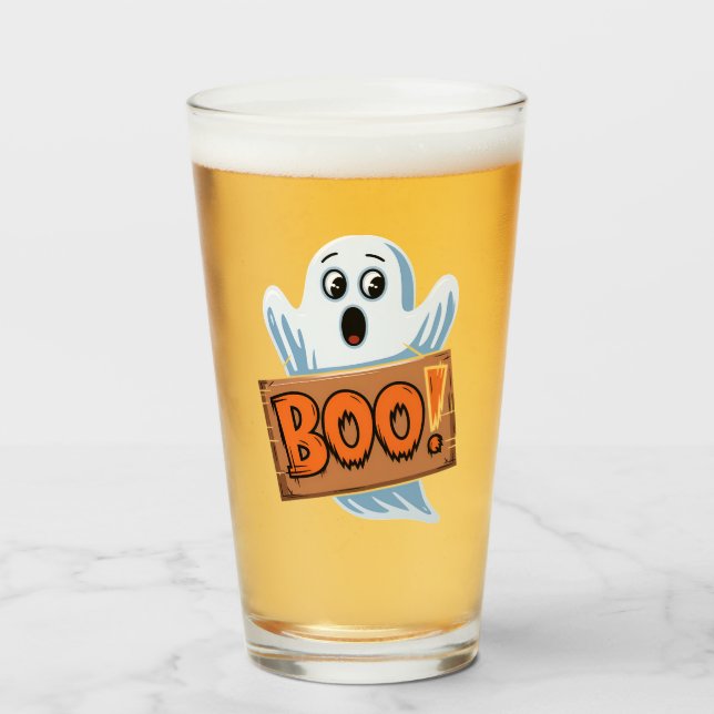 Copo De Pint Boo Fantôme d'halloween (Frente (Preenchido))