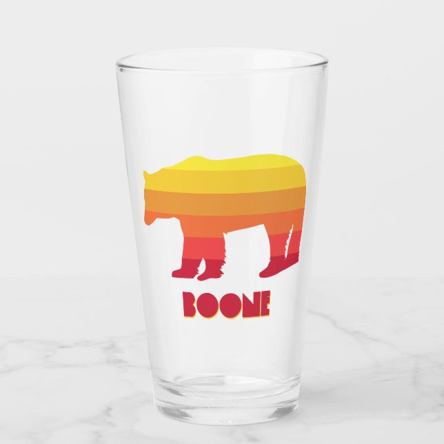 Copo De Pint Boone Carolina do Norte Urso Arco-íris (Frente)