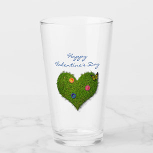 Copo De Pint Borboleta de Flores de Camada Cardíaca