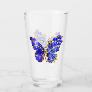 Copo De Pint Borboleta Flor Sapphire