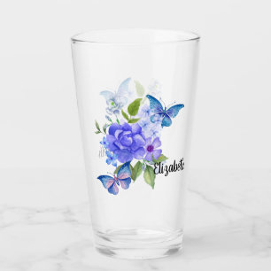 Copo De Pint Borboletas e flores