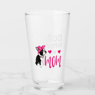 Copo De Pint Boston Terrier Dog Mãe Proprietária Cute Engraçado