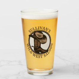 Copo De Pint Botas de cowboy ocidentais e selvagens personaliza