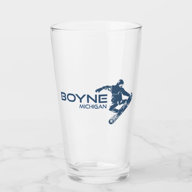 Copo De Pint Boyne Mountain Resort Michigan Snowboarder (Frente)