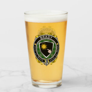 Copo De Pint Brady Irish Shield Beer Glass