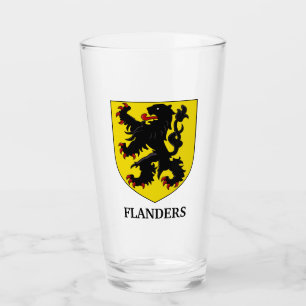 Copo De Pint Brasão de Armas de Flandres Leão Heráldico