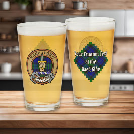 Copo De Pint Brasão do Clã MacKay sobre Tartan
