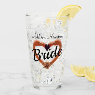 Copo De Pint Bride Flamingo Wedding Heart