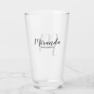 Copo De Pint Bridesmaid Personalizado de Script Moderno