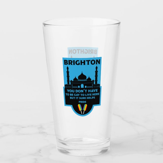 Copo De Pint Brighton Orgulho gay (Frente)