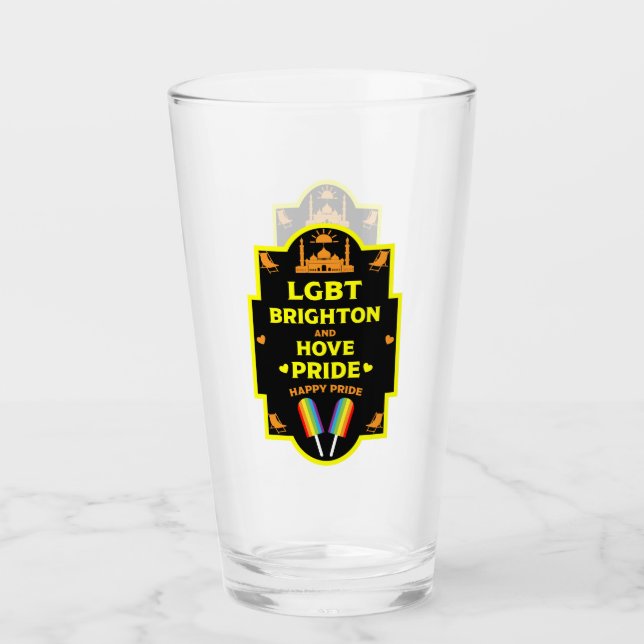 Copo De Pint Brighton Orgulho gay (Frente)