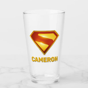 Copo De Pint Brilhante da blindagem S do Ouro Superman