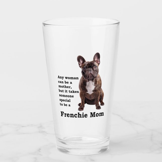 Copo De Pint Brindle French Bulldog Mãe (Frente)
