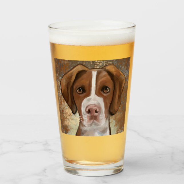 Copo De Pint Brittany Spaniel (Frente (Preenchido))