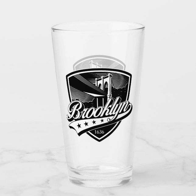 Copo De Pint Brooklyn Shield com Design Swoosh (Frente)