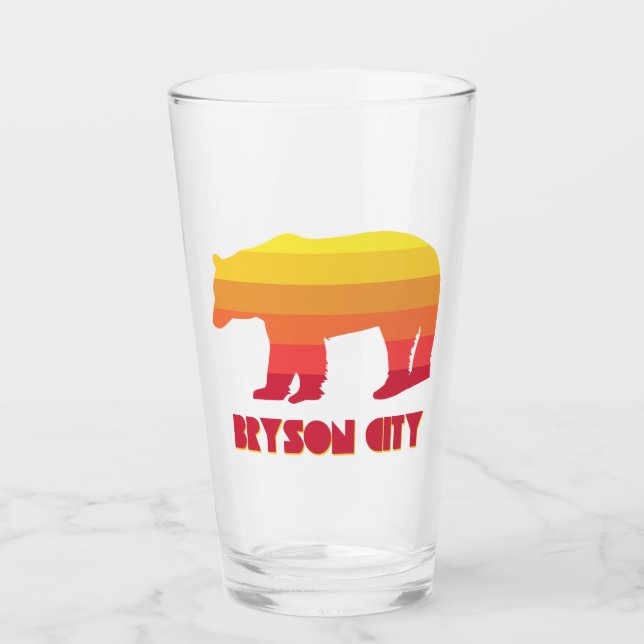 Copo De Pint Bryson City North Carolina Rainbow Bear (Frente)