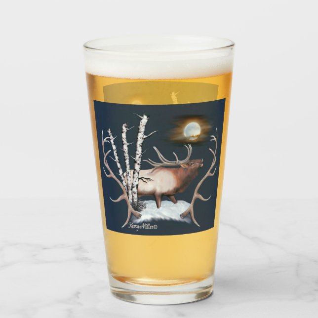 Copo De Pint Bull Elk (Frente (Preenchido))