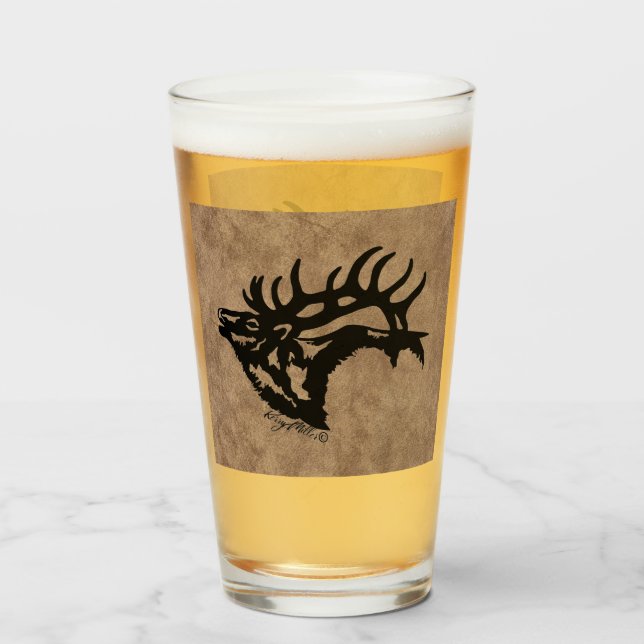 Copo De Pint Bull Elk (Frente (Preenchido))
