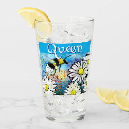 Copo De Pint Bumble Bee Whimsical em Daisies Personalizado