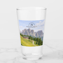 Copo De Pint Cabana Alpina nos Dolomitas Aquarela Paisagem Natu
