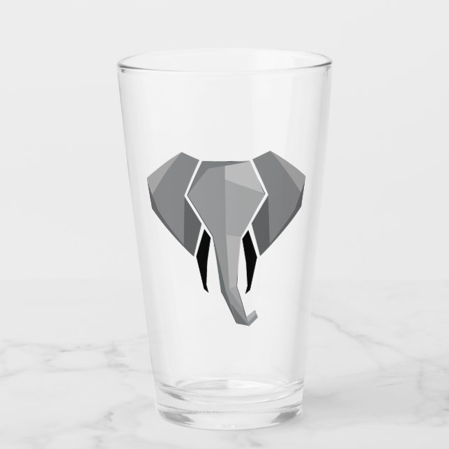 Copo De Pint Cabeça de Elefante Geométrica (Frente)