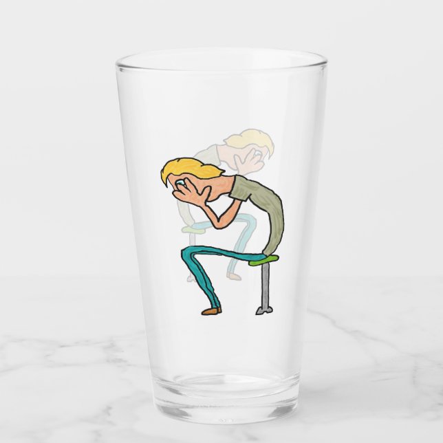 Copo De Pint Cabeça Em Mãos (Frente)