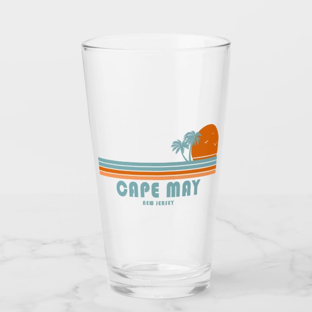 Copo De Pint Cabo May New Jersey Sun Palm Trees (Frente)