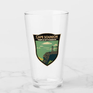Copo De Pint Cabo Sounion Viagem de Art Vintage