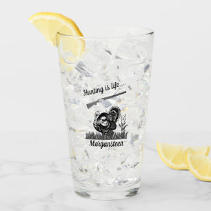 Copo De Pint Caça Personalizada é Vida Turquia e Espingarda