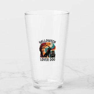 Copo De Pint Cachorro Amante do Halloween Chapéu de Bruxa Lápid