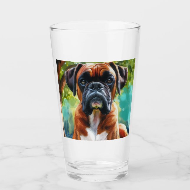 Copo De Pint Cachorro Boxer🐾Bumbum Balançando e Rabo Abanando (Frente)