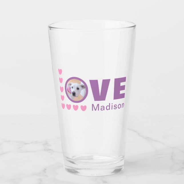 Copo De Pint Cachorro Cachorro Cachorro Adorava Lavanda Dia de  (Frente)