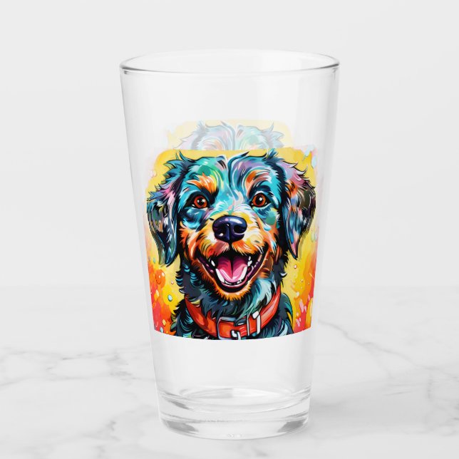 Copo De Pint Cachorro com Óculos (Frente)